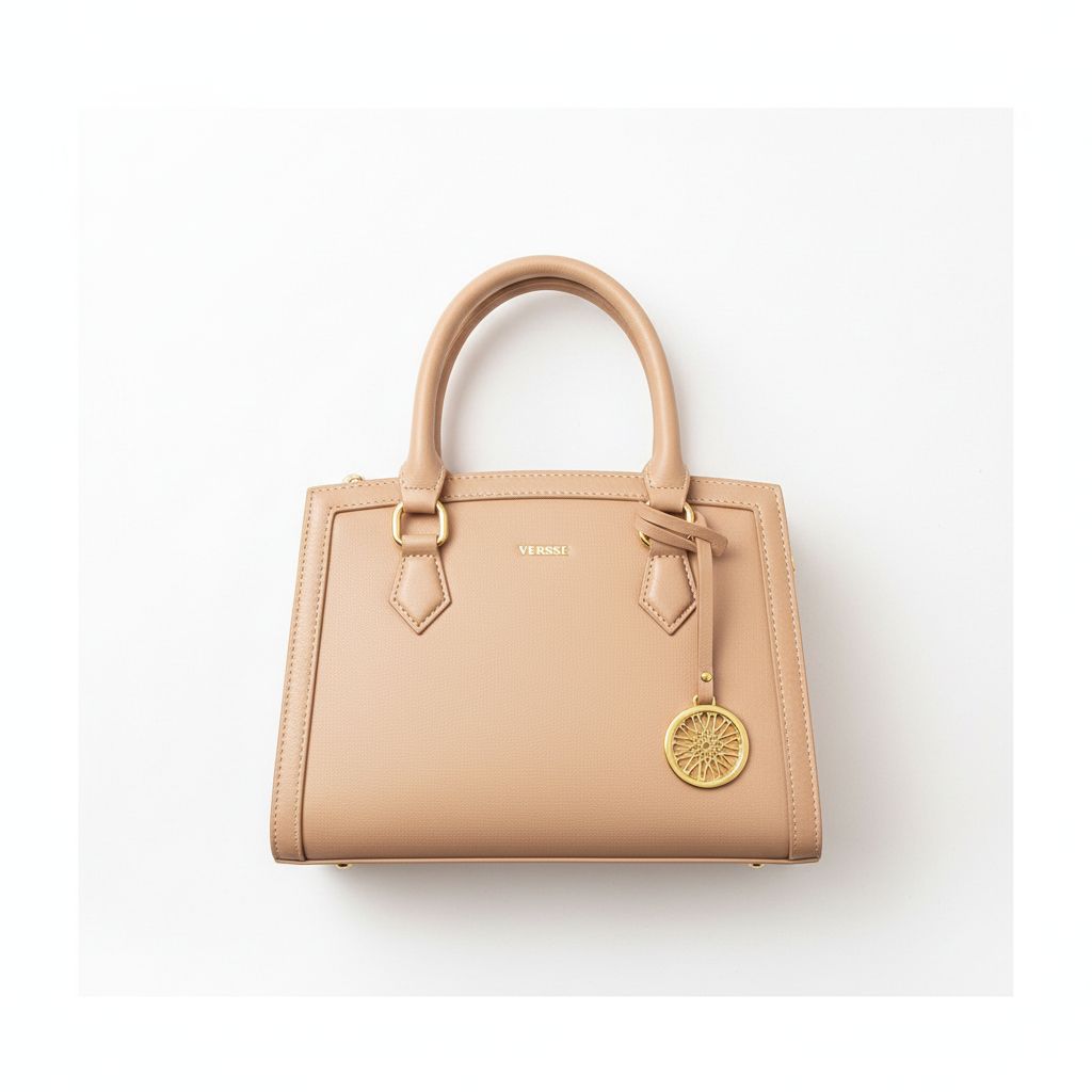 Sac à Main Beige Luxe – Raffinement Moderne & Détails Dorés