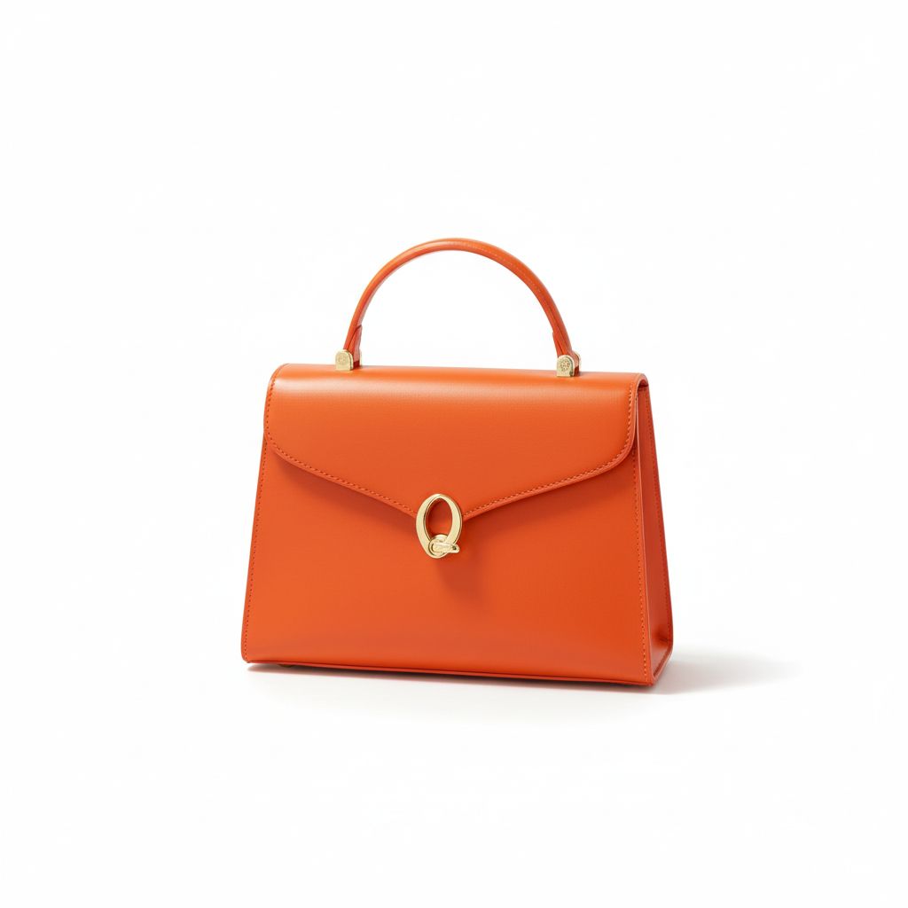 Sac à Main Orange Élégance – Style Moderne & Finitions Dorées