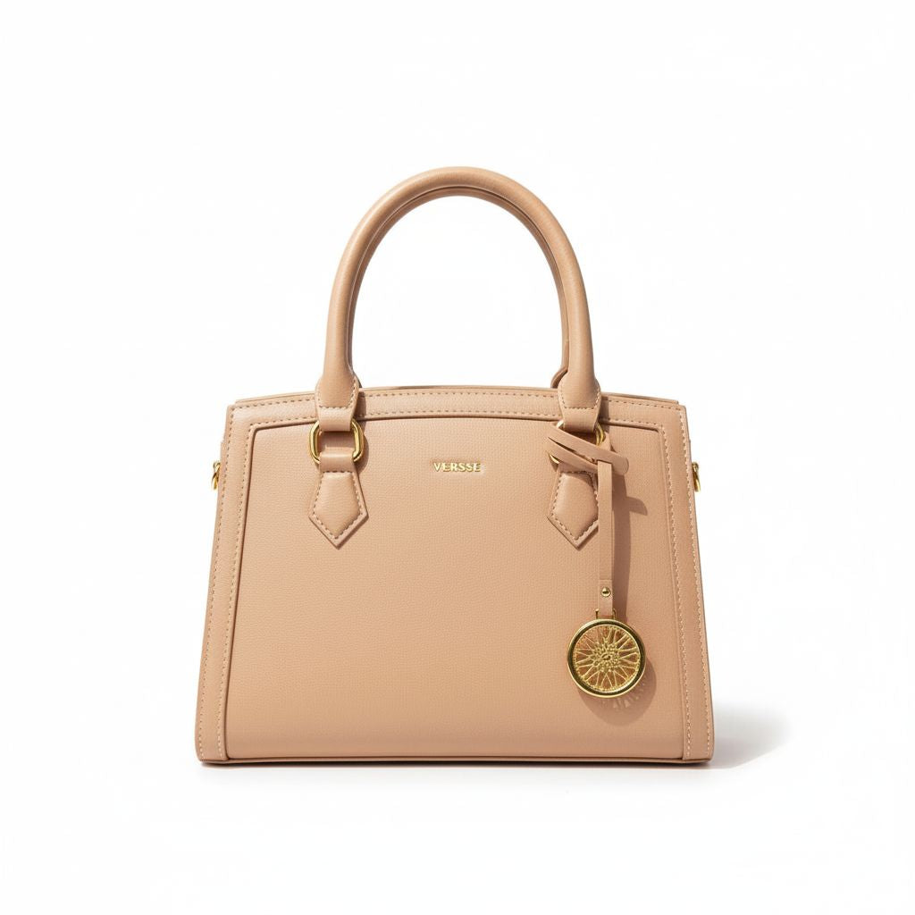 Sac à Main Beige Luxe – Raffinement Moderne & Détails Dorés
