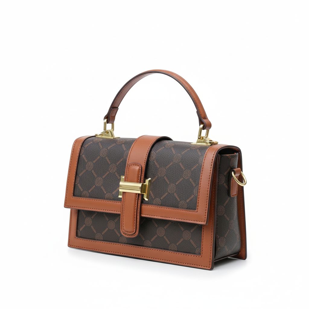 Sac à Main Élégant en PU Premium – Marron & Camel