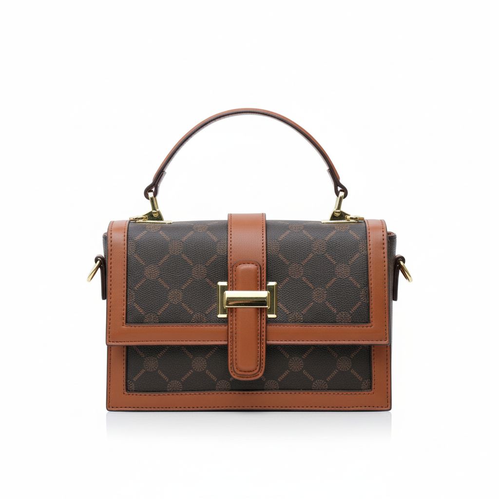 Sac à Main Élégant en PU Premium – Marron & Camel