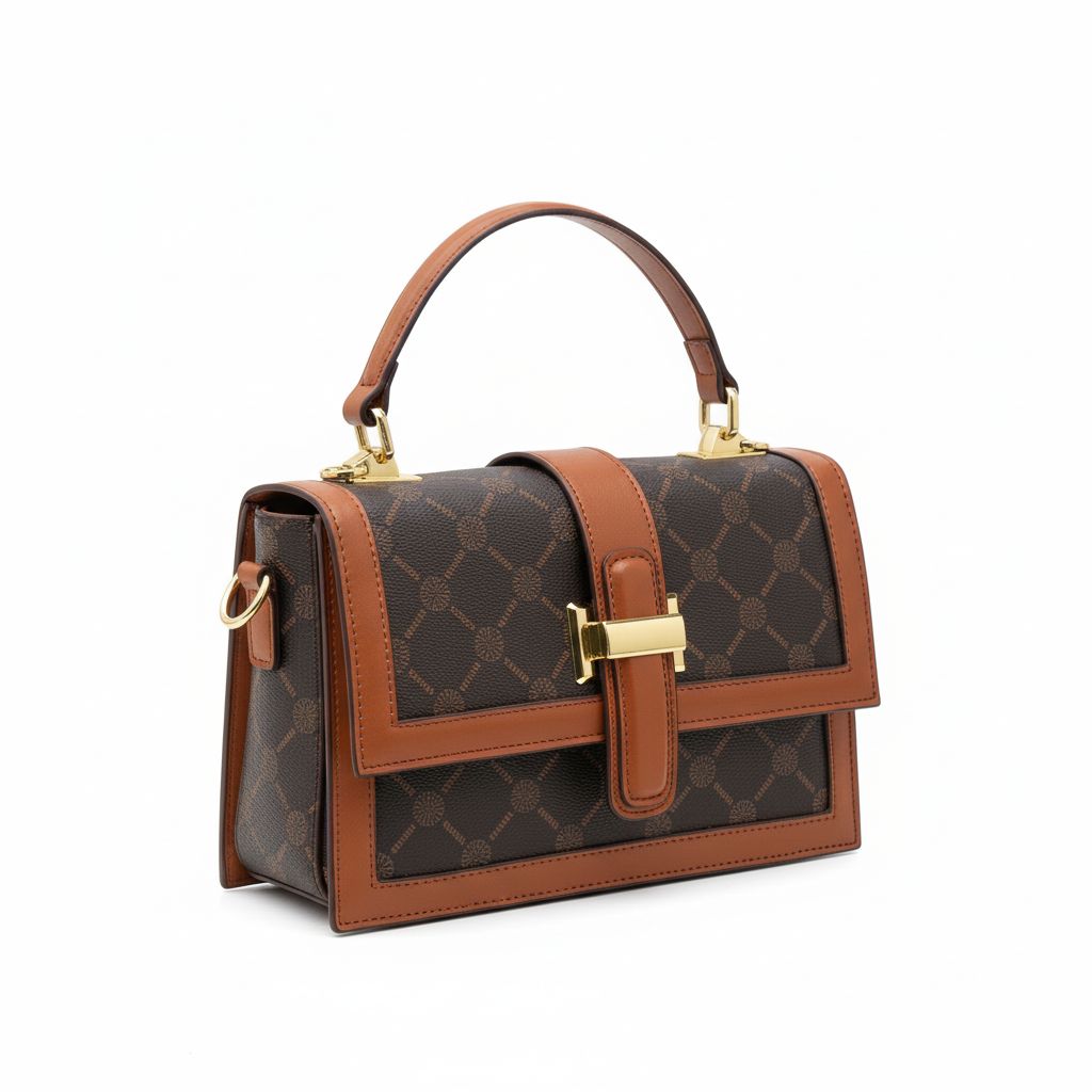 Sac à Main Élégant en PU Premium – Marron & Camel