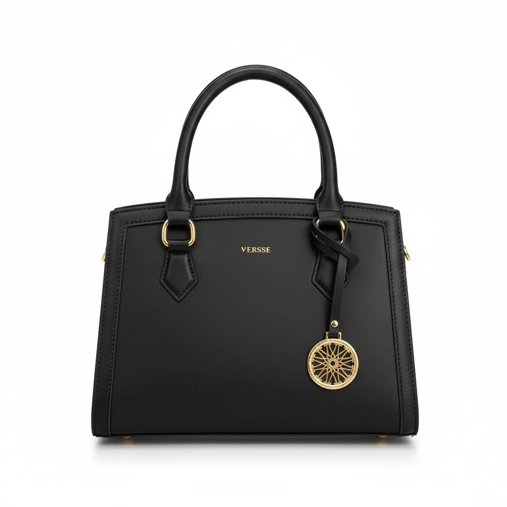 Sac à Main Noir Luxe – Élégance Intemporelle & Finitions Dorées