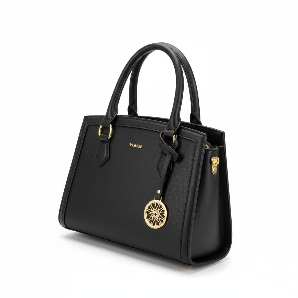 Sac à Main Noir Luxe – Élégance Intemporelle & Finitions Dorées