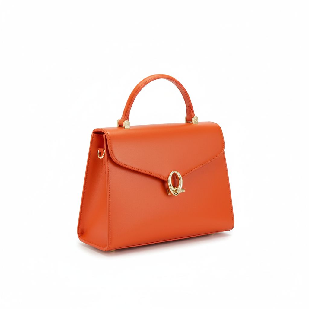 Sac à Main Orange Élégance – Style Moderne & Finitions Dorées