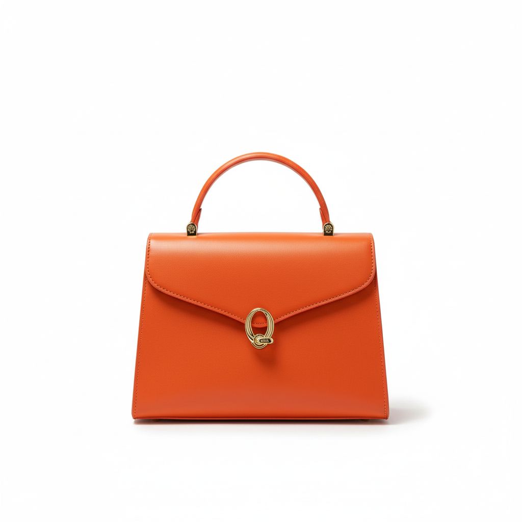 Sac à Main Orange Élégance – Style Moderne & Finitions Dorées