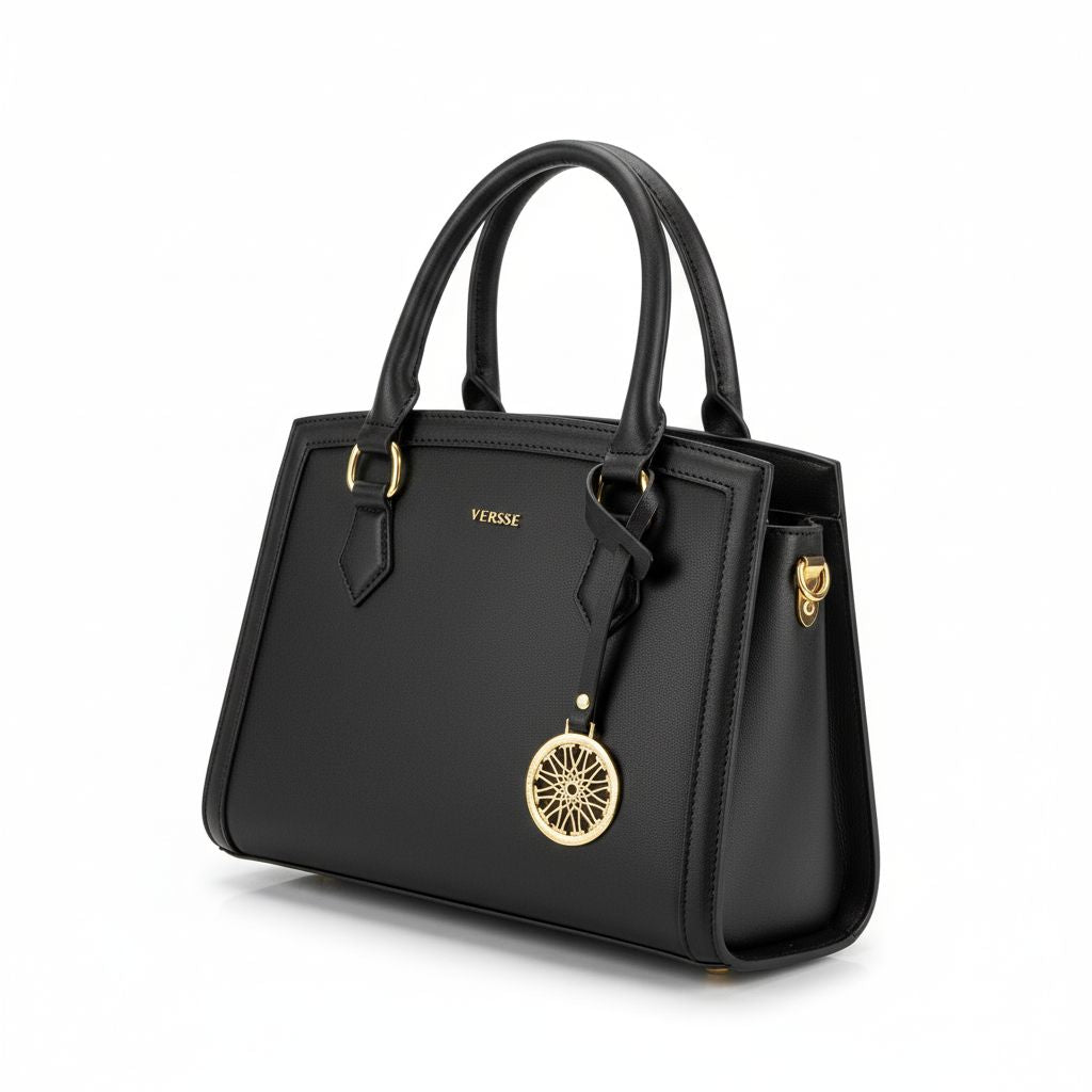 Sac à Main Noir Luxe – Élégance Intemporelle & Finitions Dorées