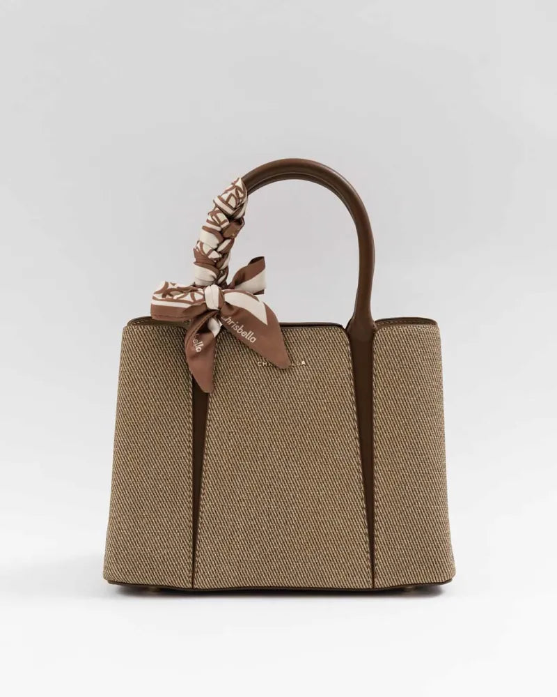 Sac à main fourre-tout à détail foulard